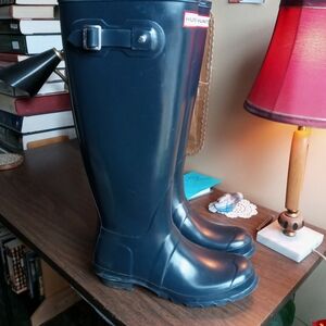 Hunter Navy Tall Boots